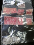 (6) Old uncancelled U.S. Postage Stamps & (6) Different Mercury Dimes.