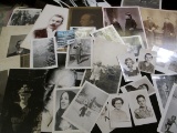 A group of Old black and white photos dating back to the early 1900s. Includes a soldier in Military