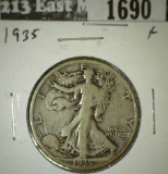 1935 Walking Liberty Half, F, value $11