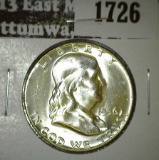 1956 Franklin Half, BU, value $42