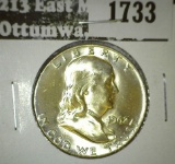 1962-D Franklin Half, BU, value $18