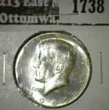 1965 Kennedy Half, 40% Silver, BU, value $10