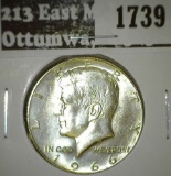 1966 Kennedy Half, 40% Silver, BU, value $10