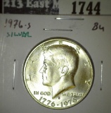 1976-S Kennedy Half, 40% Silver, BU available from special 3-coin Mint Sets only, value $8