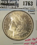 1881-S Morgan Dollar, BU Proof-like, mirrored fields, MS64 value $80, MS65 value $165