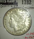 1892-O Morgan Dollar, XF/AU with LUSTER, XF value $48, AU value $70