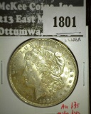 1921 Morgan Dollar, AU/BU slider, AU value $35, MS60 value $42