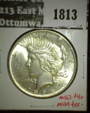 1925 Peace Dollar, BU, MS63 value $40, MS64 value $55