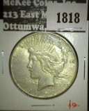 1927 Peace Dollar, AU, value $50