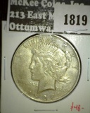1927-D Peace Dollar, VF/XF, value $48