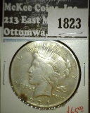 1934-S Peace Dollar, VG/F, better date, value $65