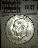 1973-S 40% Silver Eisenhower Dollar, BU, value $20