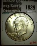 1976-S 40% Silver Eisenhower Dollar, BU, value $17