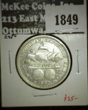 1892 Columbian Expo Commemorative Half, AU58, value $25
