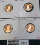 4 proof Lincoln Cents, 2001-S, 2002-S, 2003-S & 2004-S, group value $16