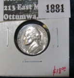1955 Proof Jefferson Nickel, value $18