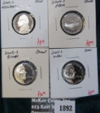 Group of 4 Proof Jefferson Nickels, 4 Lewis & Clark commemoratives, 2004-S Keelboat, 2004-S Peace Me