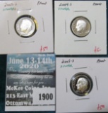 Group of 3 90% Silver Proof Roosevelt Dimes, 2003-S, 2004-S & 2005-S, group value $15+