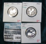 Group of 3 90% Silver Proof Washington Quarters, 2009-S DC, 2009-S Guam & 2009-S AS, group value $24