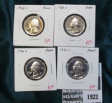 Group of 4 Proof Washington Quarters, 1968-S, 1969-S, 1970-S & 1971-S, group value $20+
