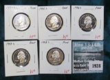 Group of 5 Proof Washington Quarters, 1994-S, 1995-S, 1996-S, 1997-S & 1998-S, group value $28+
