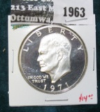 1971-S 40% Silver Proof Eisenhower Dollar, value $14+