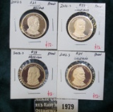 Group of 4 Proof Presidential Dollars, 2012-S Arthur, 2012-S Cleveland, 2012-S Harrison & 2012-S Cle