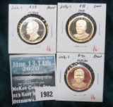 Group of 3 Proof Presidential Dollars, 2016-S Nixon, 2016-S Ford & 2016-S Reagan, group value $18+