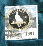 1995-S Civil War Battlefields Commemorative Half Dollar, Proof, value $30+