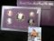 1993 S Cameo Proof Five-piece Set in original box as issued.