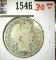 1895 P Barber Half Dollar, full rims. Scarce.