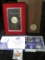 1974 S Proof Eisenhower Silver Dollar in original box and 2000 S U.S. Five-piece Proof Quarter Set i