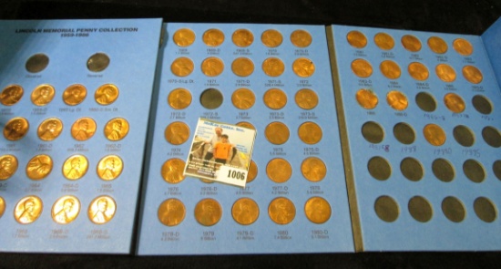 "Lincoln Memorial Penny Collection 1959-88", missing a couple dates, many of the coins are uncircula