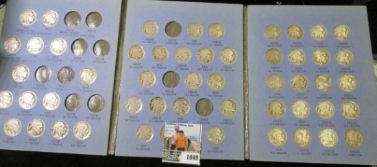 1913-38 Partial Set of Buffalo Nickels in a blue Whitman folder. (54 pcs.).