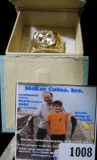 Gold colored Ring with Cubic Zirconium Stones, new in gift box.