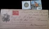 Oct. 27, 1899 Stamped Check with Two Cent Documentary Stamp 