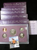 (5) 1988 S Five-piece U.S. Proof Sets in original boxes of issue.