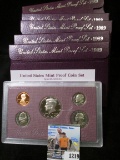 (5) 1989 S Five-piece U.S. Proof Sets in original boxes of issue. At least one of the cases has a cr