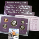 (5) 1991 S Five-piece U.S. Proof Sets in original boxes of issue.