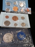 1978 Philadelphia & 1977 Denver Mint Sets with Mint medals in original envelopes & 1973 S Gem BU Sil