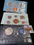 1979 Philadelphia & 1980 Denver Mint Sets with Mint medals in original envelopes & 1973 S Gem BU Sil