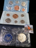 1978 Philadelphia & 1979 Denver Mint Sets with Mint medals in original envelopes & 1973 S Gem BU Sil
