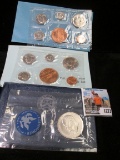 1979 Philadelphia & Denver Mint Sets with Mint medals in original envelopes & 1973 S Gem BU Silver E