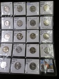 (19) different Statehood Quarters dating between 2005-2007. All carded and in a plastic page.