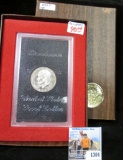 1973 S Silver Proof Eisenhower Dollar, in original brown Box as issued.