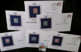 Set of (6) Historic Stamp Covers with encapsulated Rare early 1900 Mint Stamps.