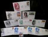 (10) Thirty-forty Year Old First Day Covers with stamps.