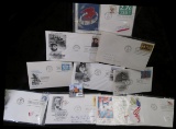 (10) Thirty-forty Year Old First Day Covers with stamps.