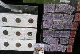 (6) 1901 & (3) 1902 Indian Head cents; (18) Stock Transfer Stamps; & (6) Documentary Stamps.