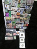 (67) Miscellaneous Foreign Stamps; (7) older higher value U.S. Stamps; 1901, 1902, 1903, & (2) 1905